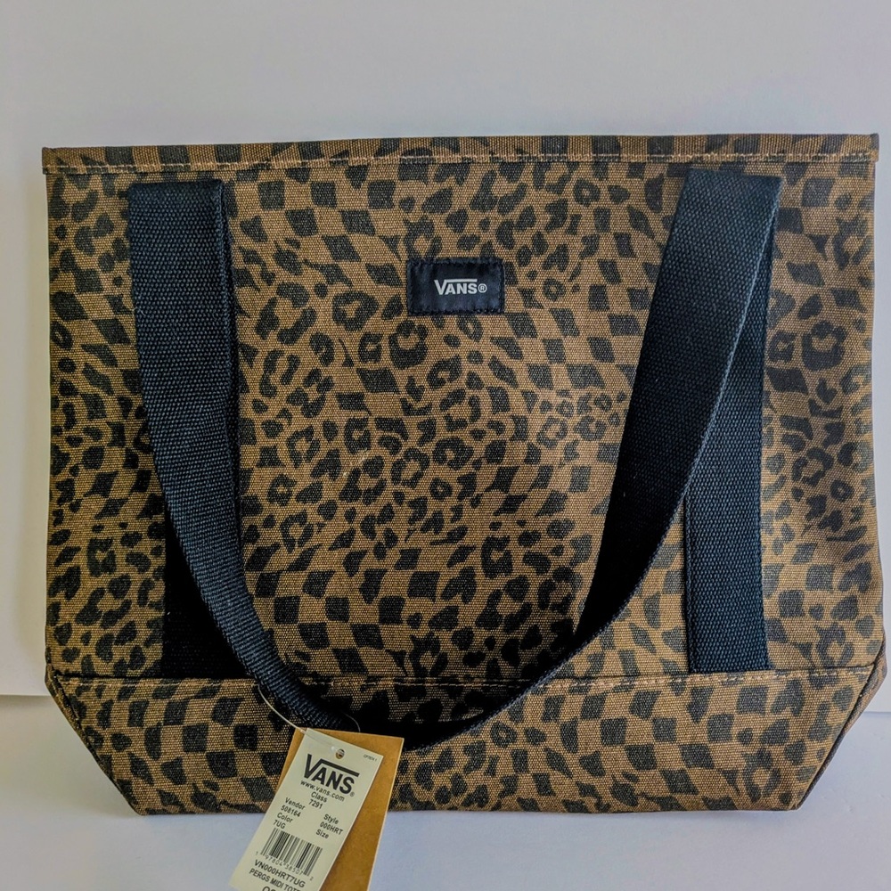 Vans Tan and Black Leopard Tote